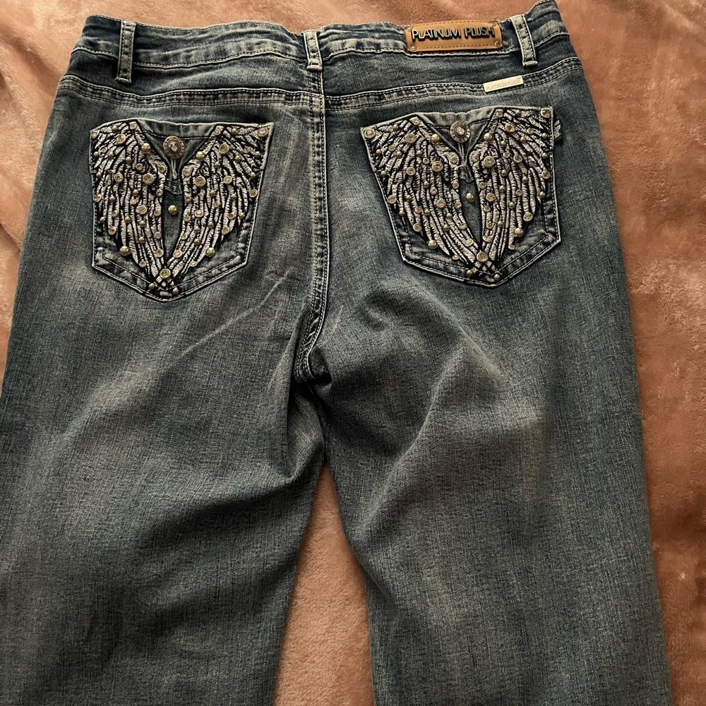rhinestone denim jeans - Picture 1 of 3